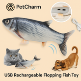 Cat Toys Fish USB Charger Fish Interactive Electric Floppy Fish Cat Toy Realistic Pet Cats Chew Bite Toys Pet Supplies Cats Dog