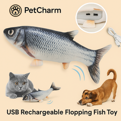 Cat Toys Fish USB Charger Fish Interactive Electric Floppy Fish Cat Toy Realistic Pet Cats Chew Bite Toys Pet Supplies Cats Dog