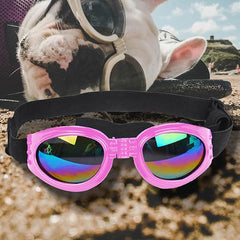 Accessories Dog Sport Dog Sunglasses Small Dog Polarized Sunglasses Wind Proof Pet Goggles Dog Wheelchair Accessories (Pink, 9.5x19cm)