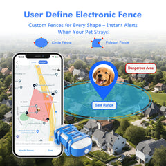 4G Dog Cat GPS Tracker for Pets - Waterproof Smart Locator with App, Live Tracking & Light/Sound Search, Free Trial Included