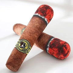 Funny Dog Plush Sound Toys Simulation Plush Cigar Squeak Toys for Small Large Dogs Resistant Chewing Toy Pet Supplies