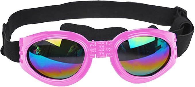 Accessories Dog Sport Dog Sunglasses Small Dog Polarized Sunglasses Wind Proof Pet Goggles Dog Wheelchair Accessories (Pink, 9.5x19cm)