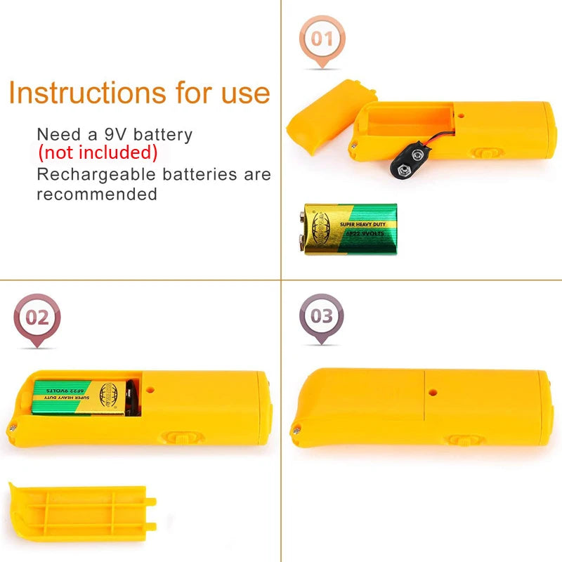 Portable Dog Repellent Ultrasonic Dog s Devices Dog Bark Controller Dog Repeller Control Pet Supplies Anti Barking Stop Bark Pet