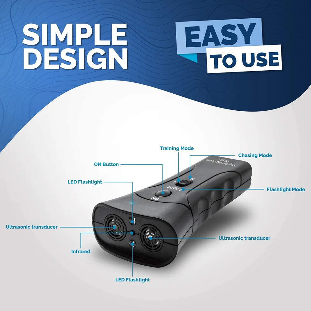 Portable Dog Repellent Ultrasonic Dog s Devices Dog Bark Controller Dog Repeller Control Pet Supplies Anti Barking Stop Bark Pet