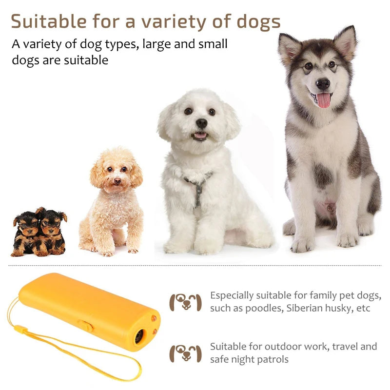 Portable Dog Repellent Ultrasonic Dog s Devices Dog Bark Controller Dog Repeller Control Pet Supplies Anti Barking Stop Bark Pet