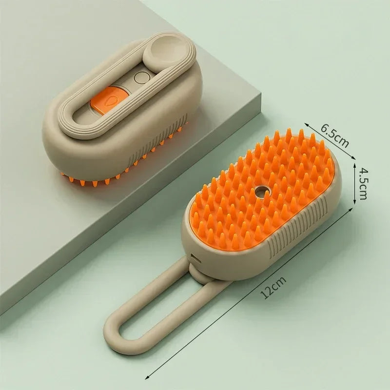 Cat Dog Pet Spray Massage Brush 3 in 1 One Button Steam Spray Folding Rotatable Floating Hair Bath Hair Removal Brush Comb Comb