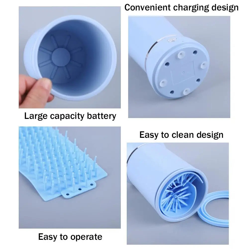 Pet Feet Washer Electrical Pet Paw Cleaner Automatic Dog Quick Low Cleaner Pet Paw Portable Cleaning Noise Cup Foot R3z8