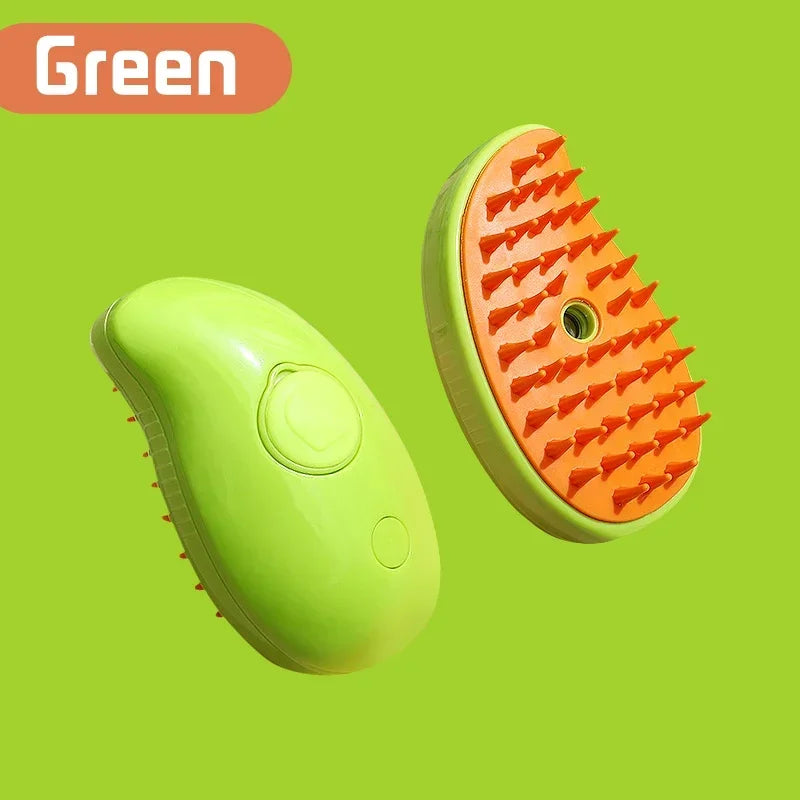 Cat Dog Pet Spray Massage Brush 3 in 1 One Button Steam Spray Folding Rotatable Floating Hair Bath Hair Removal Brush Comb Comb