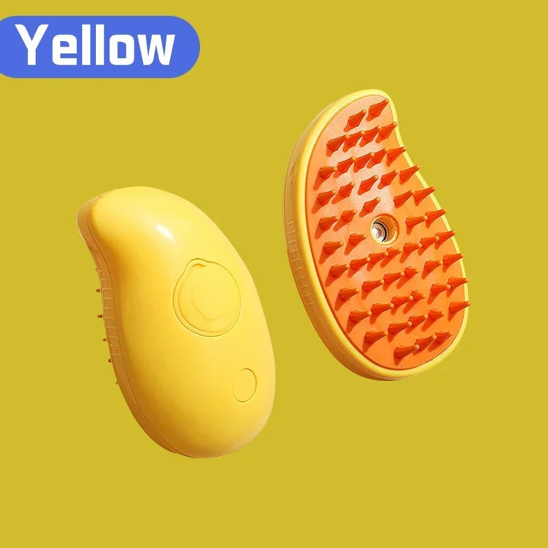 Cat Dog Pet Spray Massage Brush 3 in 1 One Button Steam Spray Folding Rotatable Floating Hair Bath Hair Removal Brush Comb Comb