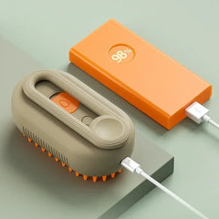 Cat Dog Pet Spray Massage Brush 3 in 1 One Button Steam Spray Folding Rotatable Floating Hair Bath Hair Removal Brush Comb Comb