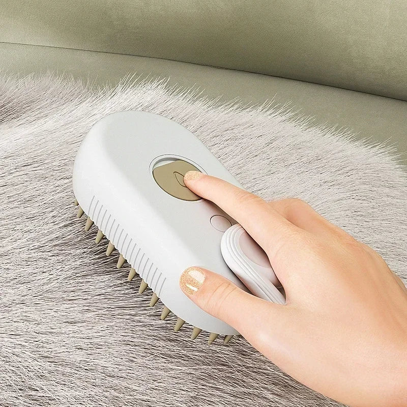 Cat Dog Pet Spray Massage Brush 3 in 1 One Button Steam Spray Folding Rotatable Floating Hair Bath Hair Removal Brush Comb Comb